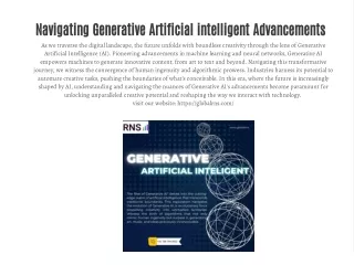 Navigating Generative Artificial intelligent Advancements