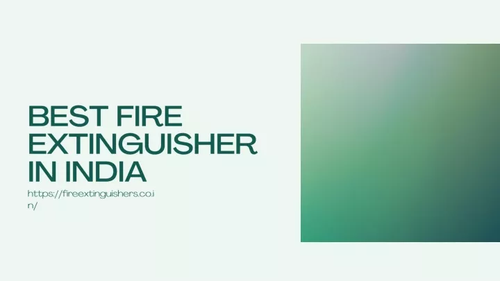 best fire extinguisher in india