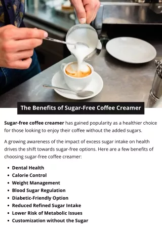 The Benefits of Sugar-Free Coffee Creamer