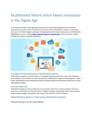 Multilimited Where Vision Meets Innovation in the Digital Age