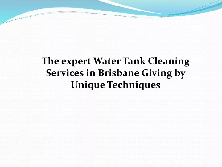 the expert water tank cleaning services