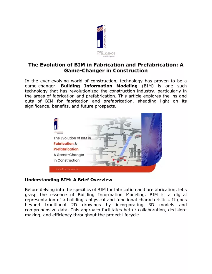 the evolution of bim in fabrication