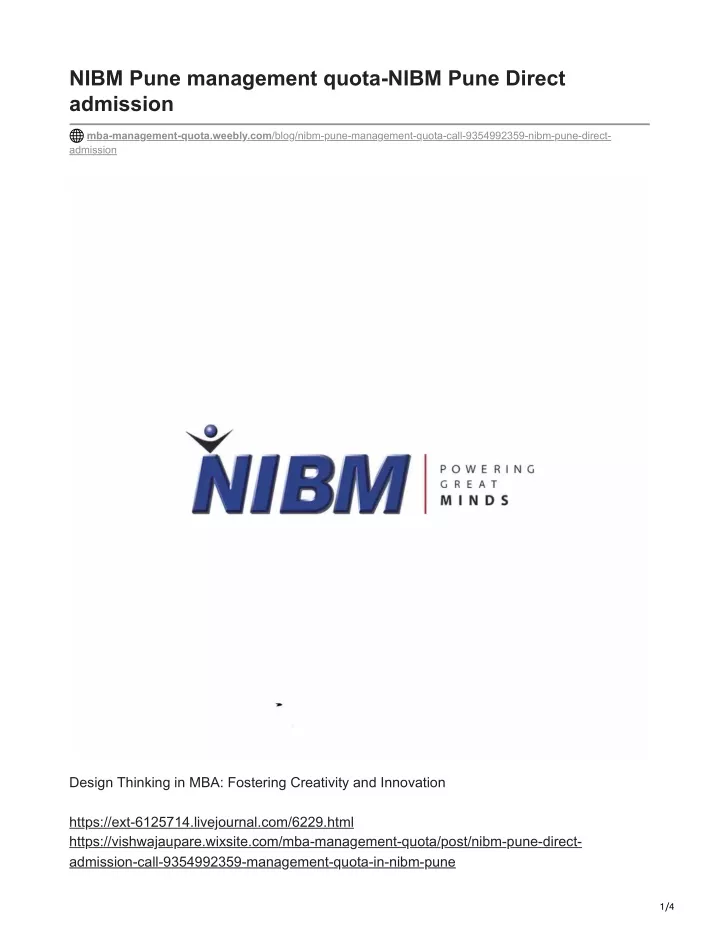 nibm pune management quota nibm pune direct