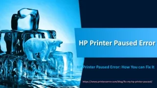 HP Printer Paused Error: How You can Fix It