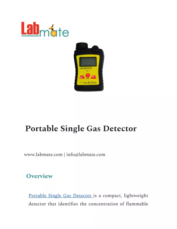 portable single gas detector