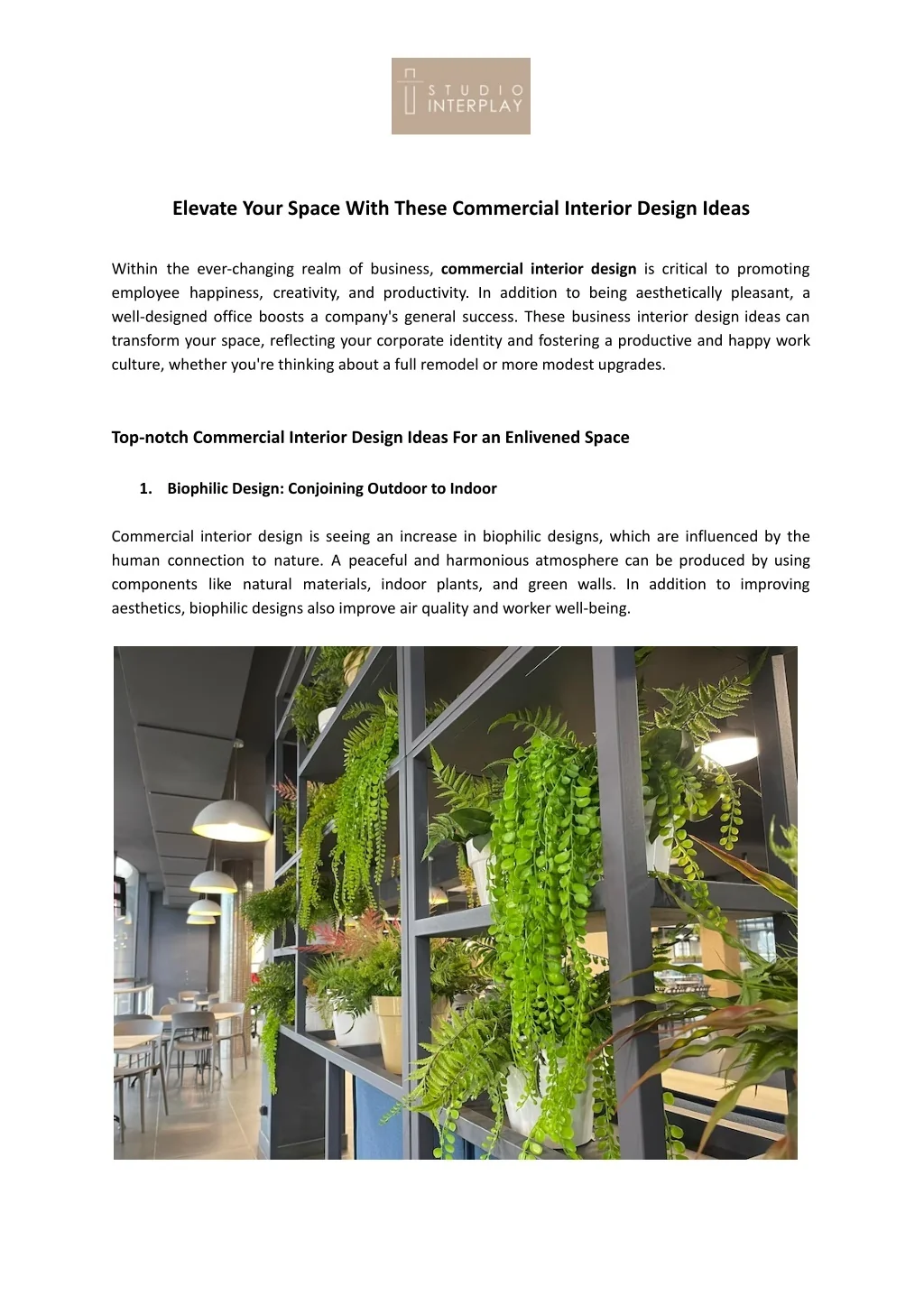 PPT - Elevate Your Space With These Commercial Interior Design Ideas ...