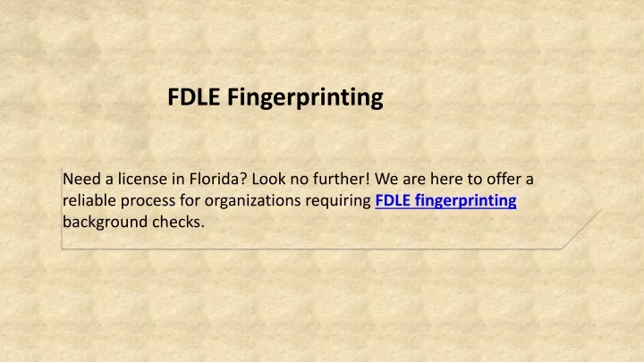 fdle fingerprinting