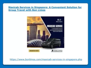 Maxicab Services in Singapore - A Convenient Solution for Group Travel
