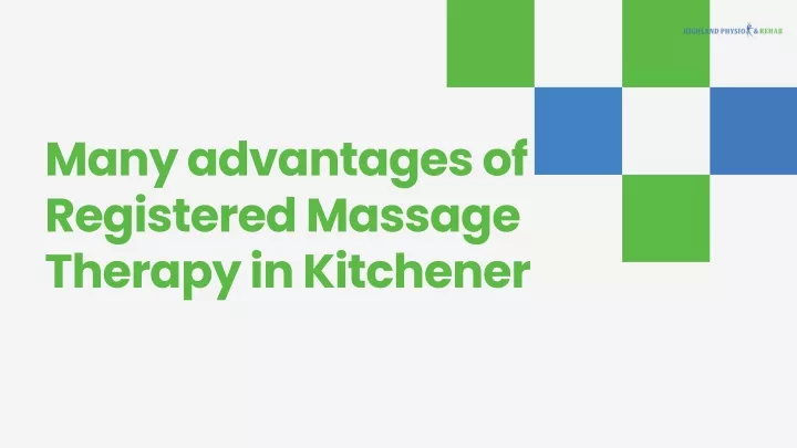 many advantages of registered massage therapy