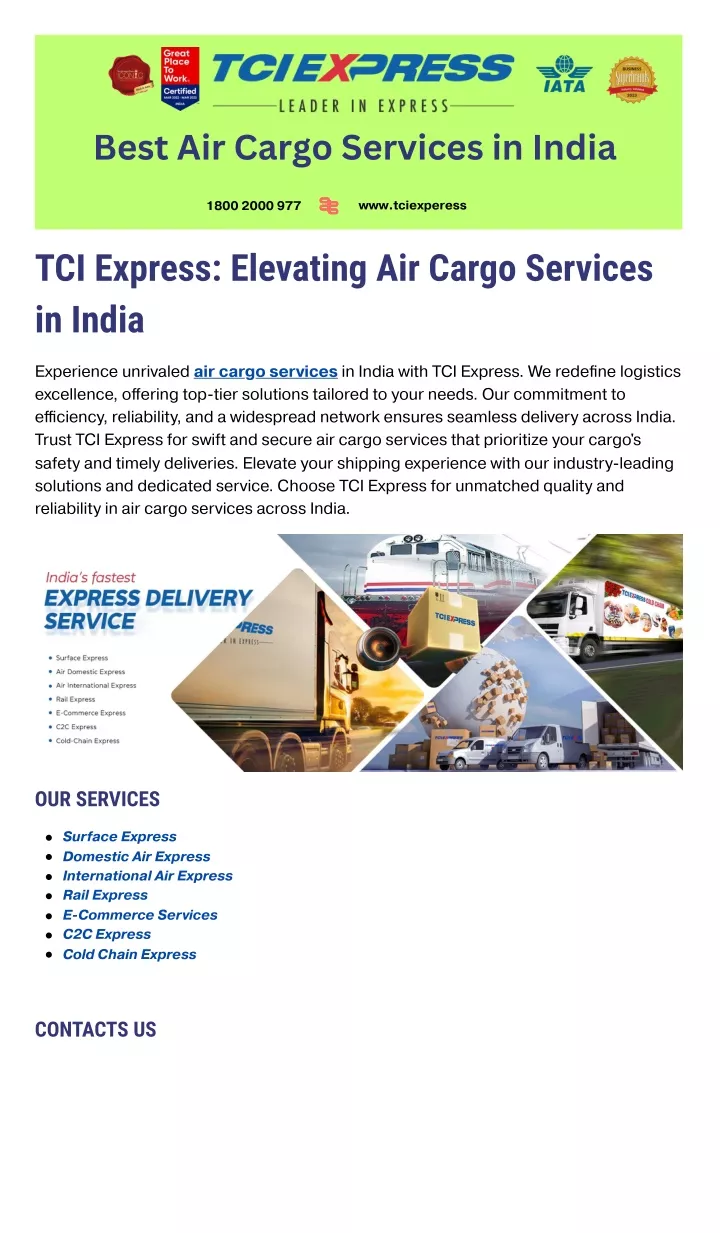 best air cargo services in india