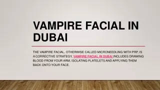 vampire facial in dubai