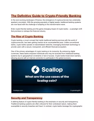 The Definitive Guide to Crypto-Friendly Banking