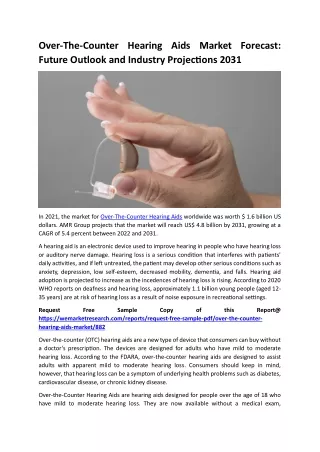 over the counter hearing aids market forecast