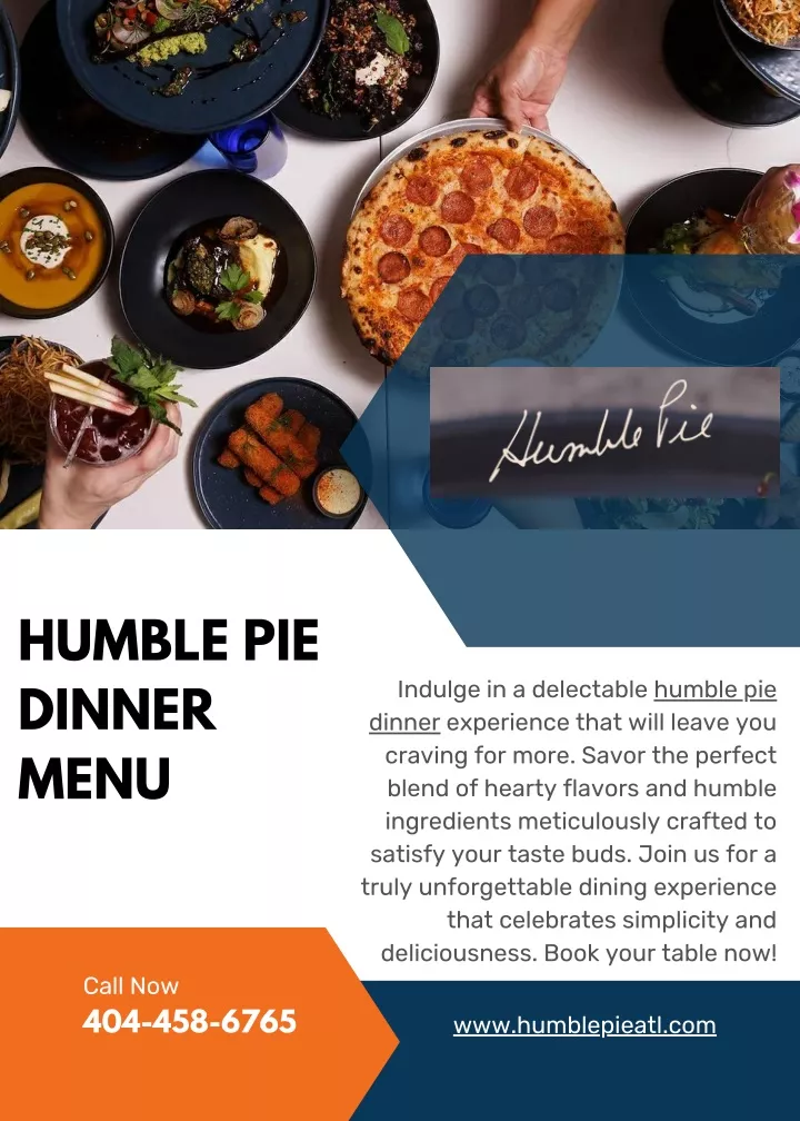 humble pie dinner menu