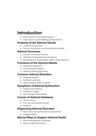 introduction brief overview of the adrenal glands