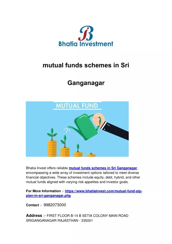 mutual funds schemes in sri
