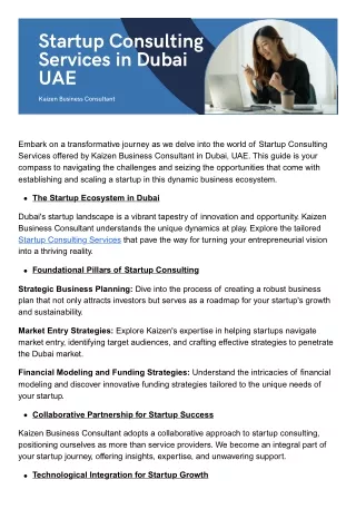 startup consulting services in dubai uae