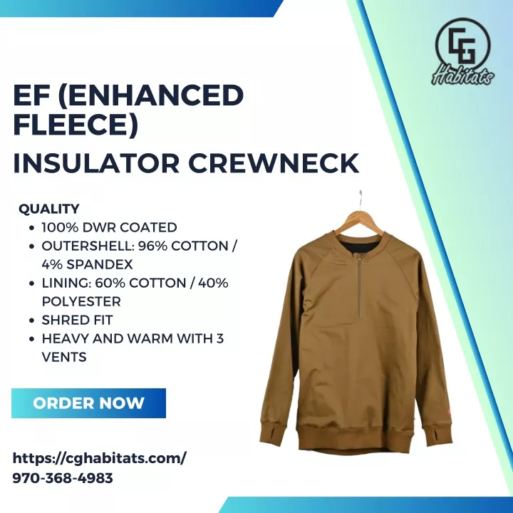 ef enhanced fleece insulator crewneck