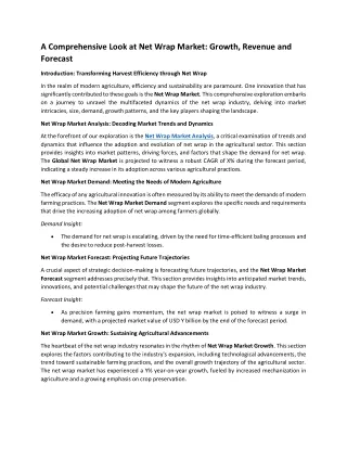 a comprehensive look at net wrap market growth