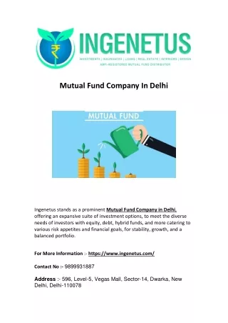 Mutual Fund Company In Delhi