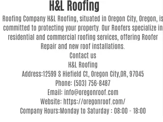 h l roofing