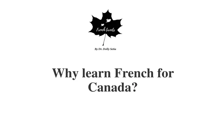 why learn french for canada