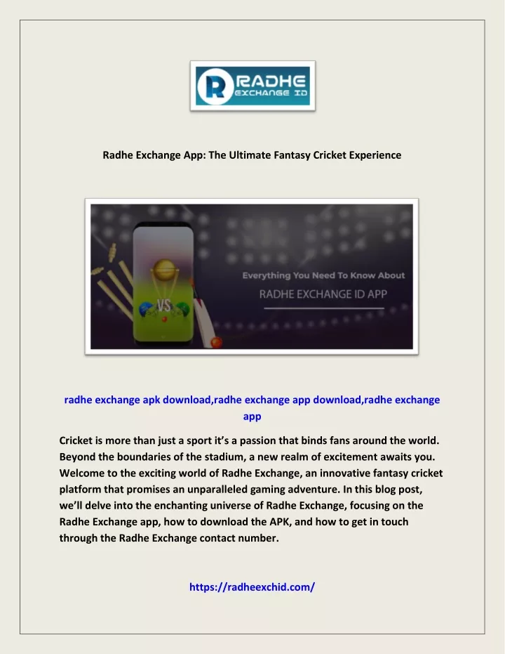 radhe exchange app the ultimate fantasy cricket