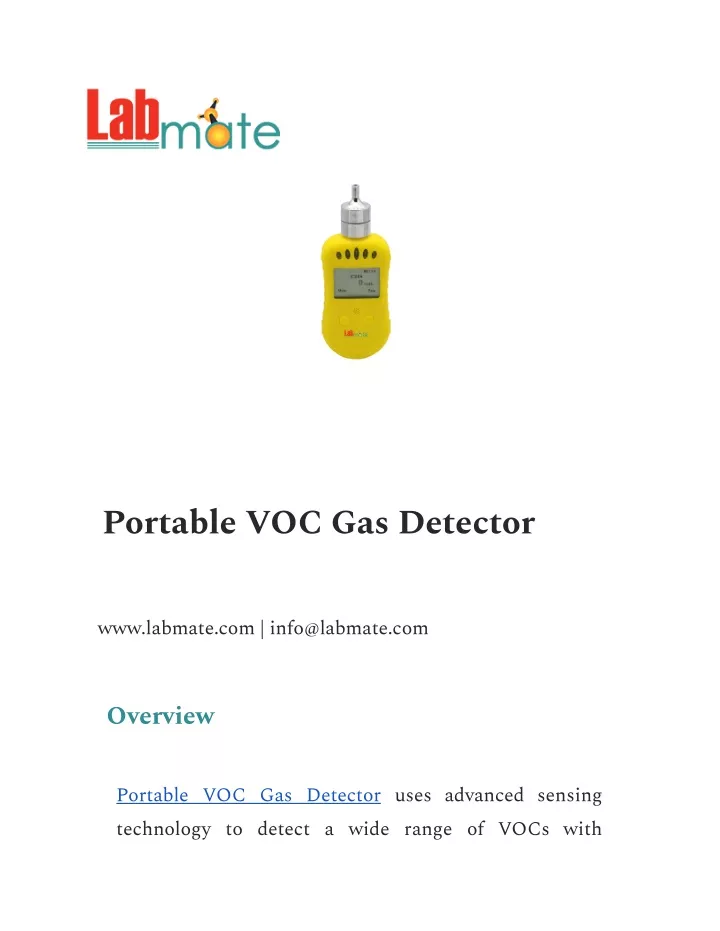 portable voc gas detector