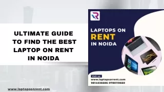 Get laptop on rent in Noida