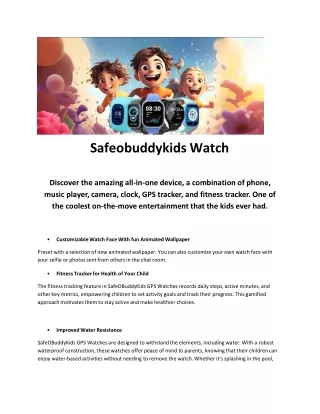 SAFEOBUDDYKIDS WATCHES