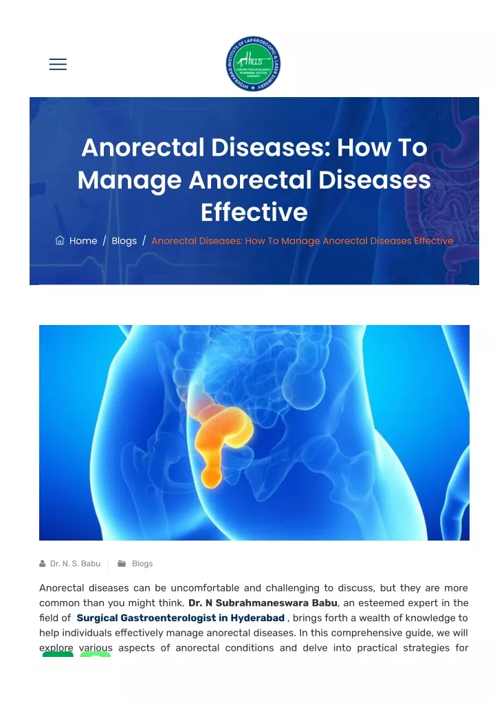 anorectal diseases how to manage anorectal