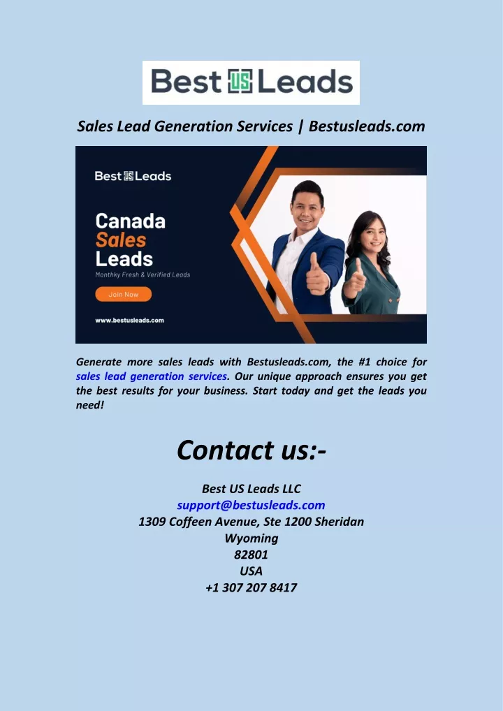 sales lead generation services bestusleads com