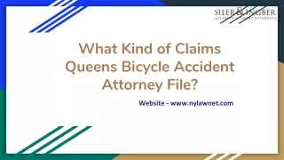 What Kind of Claims Queens Bicycle Accident Attorney File?