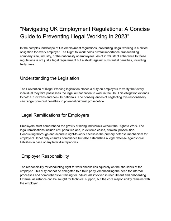 navigating uk employment regulations a concise