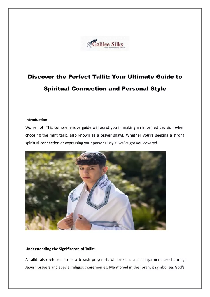 discover the perfect tallit your ultimate guide to