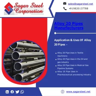 Alloy 20 Pipes | Pipes and Tubes | 3LPE Coating Seamless Pipe