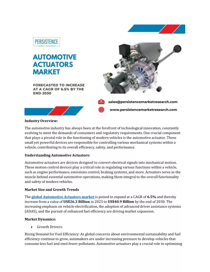 industry overview the automotive industry