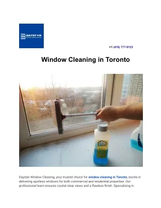 Window Cleaning in Toronto