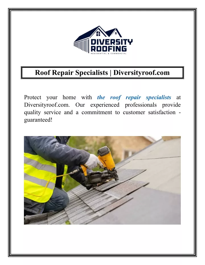 roof repair specialists diversityroof com