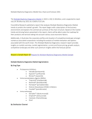 multiple myeloma diagnostics market size share