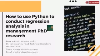 how to use python to conduct regression analysis