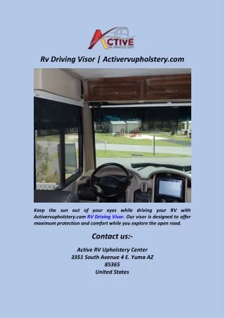 Rv Driving Visor  Activervupholstery.com