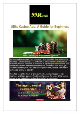 Jiliko Casino App: A Guide for Beginners