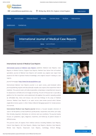 International Journal of Medical Case Reports