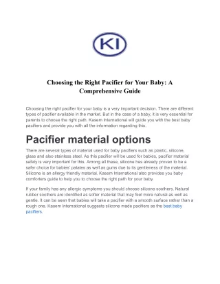 Choosing the Right Pacifier for Your Baby_ A Comprehensive Guide.docx