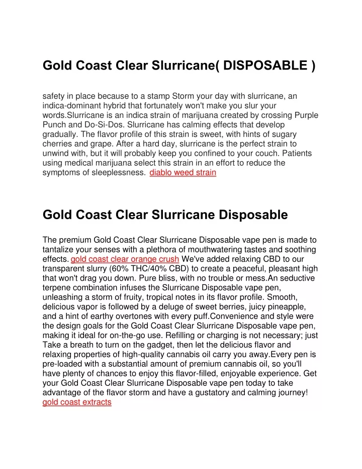 gold coast clear slurricane disposable safety