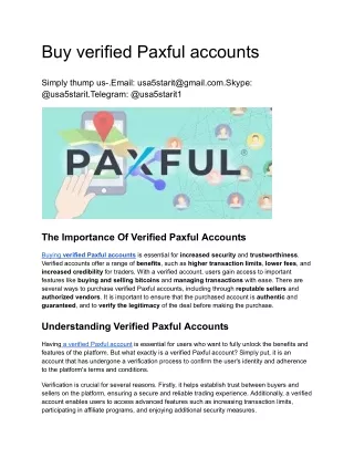 Buy verified Paxful accounts