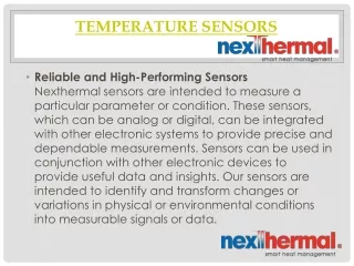 temperature sensors applications