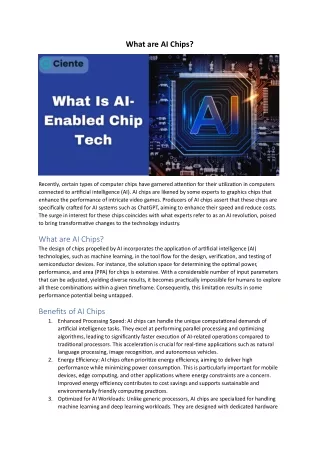 what are ai chips