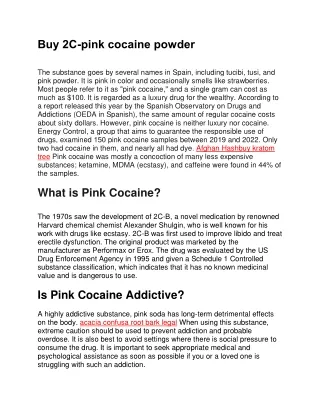 Buy 2C-pink cocaine powder